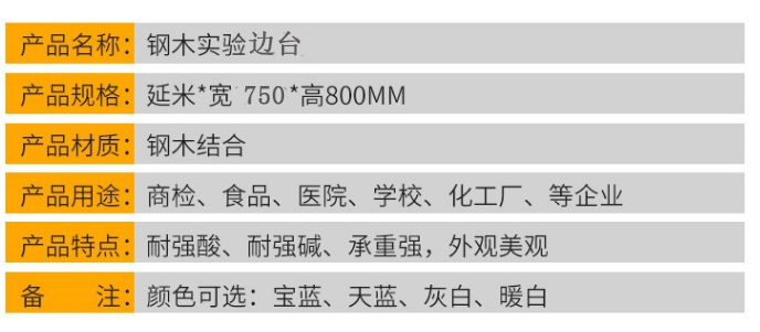 鋼木實驗臺邊臺